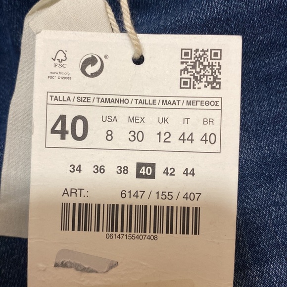 Zara Embedded Mid Rise Skinny Jeans #334N - Picture 2 of 4